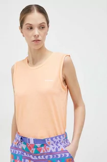 Koszulki sportowe damskie - Columbia top sportowy Sun Trek damski kolor pomarańczowy - grafika 1