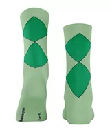 Skarpetki damskie - Burlington Kobiety Skarpety Darlington W SO Bawełna z wzorem 1 Para, Zielony (Quiet Green 7378), 36-41 - miniaturka - grafika 1