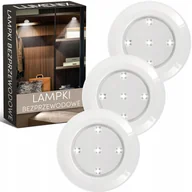 Taśmy LED - 3x Lampka lampa Bezprzewodowa Led na baterie Nocna - miniaturka - grafika 1