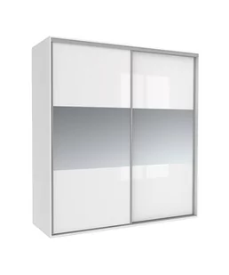 Szafa Tivoli 182X210 B/4Bp/2L Biały Połysk / Lustro - Szafy - miniaturka - grafika 1