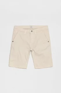Spodnie i spodenki dla chłopców - Pepe Jeans szorty dziecięce kolor beżowy regulowana talia - grafika 1