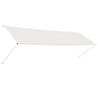 Markizy - vidaXL Markiza zwijana, 400 x 150 cm, kremowa - miniaturka - grafika 1