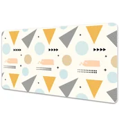 Podkładki na biurko - Mata na biurko Kolorowe trójkąty 90x45 cm - miniaturka - grafika 1