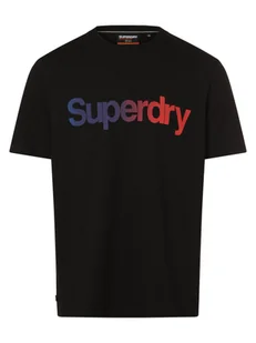Superdry T-shirt męski Mężczyźni Bawełna czarny nadruk, M - Koszulki męskie - miniaturka - grafika 1