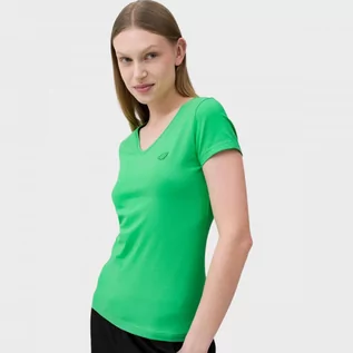 Koszulki i topy damskie - Koszulka Bawełniana 4F Damska Zielona SS23TTSHF730-41S - grafika 1