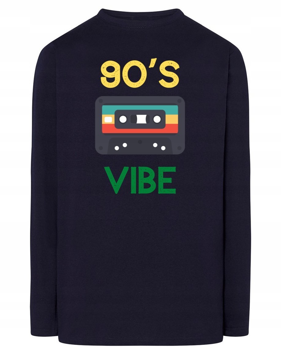 Longsleeve RETRO nadruk kaseta 90s VIBE r.5XL