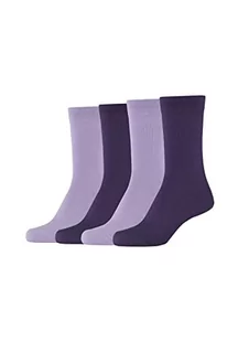 Camano 110200000 - damskie skarpety z bawełny ca-soft cotton 4 pary, fioletowe (mulberry purple) rozmiar 39/42, Mulberry Purple, 39 EU - Skarpetki damskie - miniaturka - grafika 1
