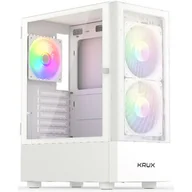 Obudowy komputerowe - Obudowa Krux Vako biała RGB (KRXD005) - miniaturka - grafika 1