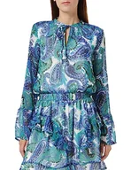 Bluzki damskie - Vila Damska bluzka z nadrukiem Vifalia Fine L/S Top/Su, Lapis Blue/Aop: fine, 34 - miniaturka - grafika 1