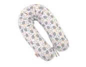 Poduszki do karmienia - Poduszka ciążowa Longer dla kobiet w ciąży do spania - jeżyki szare - miniaturka - grafika 1