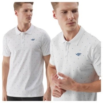 Koszulka 4F Męska Polo Polówka Sportowa Na Co Dzień Bawełna Limitowana XL