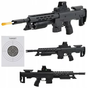 Karabin Laser Pistolet Broń Asg Na Kulki Tłumik - Zabawki militarne Karabin Laser Pistolet Broń Asg Na Kulki Tłumik - Zabawki militarne - miniaturka - grafika 1