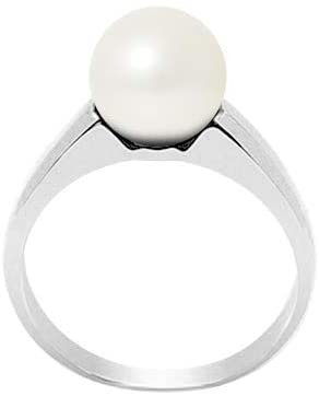 Pearls & Colors-Ring - 925 Sterling Silver White Freshwater Pearl 48 (15.3)