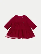 Sukienki i spódniczki dla dziewczynek - Mayoral Sukienka elegancka 2805 Czerwony Regular Fit - miniaturka - grafika 1