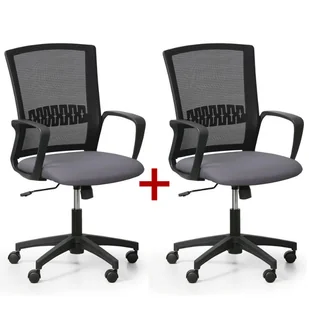 Fotel biurowy, krzesło biurowe B2B Partner Krzesło biurowe Roy 1+1 Gratis, szary 415056 - Fotele i krzesła biurowe - miniaturka - grafika 1