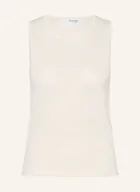 Koszulki i topy damskie - Selected Femme Top Z Dzianiny weiss - miniaturka - grafika 1