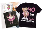 Koszulki i topy damskie - Zestaw prezentowy na 40 urodziny dla koleżanki na prezent BOSKA 40 - miniaturka - grafika 1