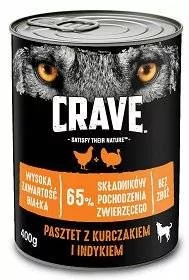 Crave CRAVE puszka 400g pasztet z kurczakiem i indykiem pełnoporcjowa mokra karma bezzbożowa dla dorosłych psów) - Mokra karma dla psów - miniaturka - grafika 1
