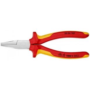 Knipex Trwałe Szczypce Płaskie Izolowane 20 06 160 - Kombinerki i obcęgi - miniaturka - grafika 1