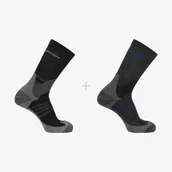 Skarpety termoaktywne - Skarpety Salomon X Ultra Access Crew 2-Pack - anthracite/black rozmiar: m - miniaturka - grafika 1