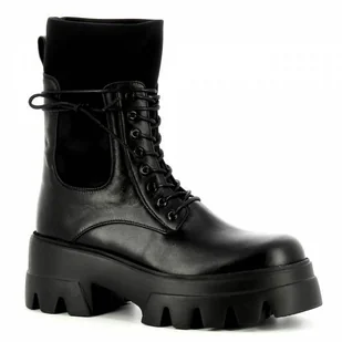 Czarne botki na platformie CARINII - Carinii - Botki damskie - miniaturka - grafika 1