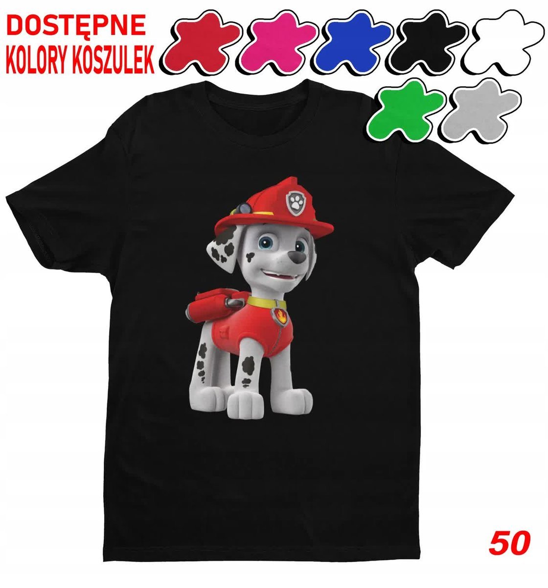 Dziecięca Koszulka Z Nadrukiem Duży Wybór Psi Patrol -M 134-140