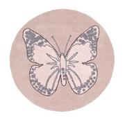 Dywany - Dywan bawełniany, MIA HOME, Motyl, beżowy, 160x160 cm - miniaturka - grafika 1