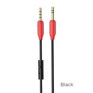 HOCO Audio Kabel - UPA12 AUX jack 3.5mm z mikrofonem 1m czarny - Kable - miniaturka - grafika 1