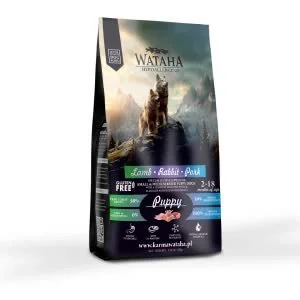 WATAHA HYPOALLERGENIC PUPPY DOGS DLA MAŁYCH I ŚREDNICH RAS O SMAKU JAGNIĘCINY, WIEPRZOWINY I KRÓLIKA 500g - Sucha karma dla psów - miniaturka - grafika 1