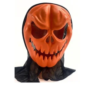Maska Dynia Halloween z kapturem A2282 - Dodatki do strojów karnawałowych - miniaturka - grafika 1