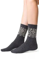 Skarpetki damskie - Steven wełniane 093 melanż grafit wzór skarpetki damskie - miniaturka - grafika 1