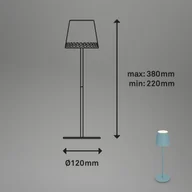 Lampy stojące - Briloner Lampa stołowa LED Kiki z akumulatorem 3000K, gołębi błękit - miniaturka - grafika 1