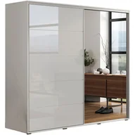 Szafy - Szafa Przesuwna 200 z Lustrem A11 Skąpski Meble Sonoma, Grafit, 245 Cm, Biały - miniaturka - grafika 1