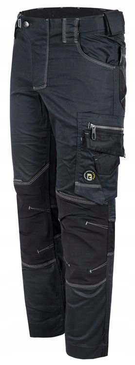 Cerva Spodnie robocze męskie długie elastyczne odblaski NEURUM antracyt 60*