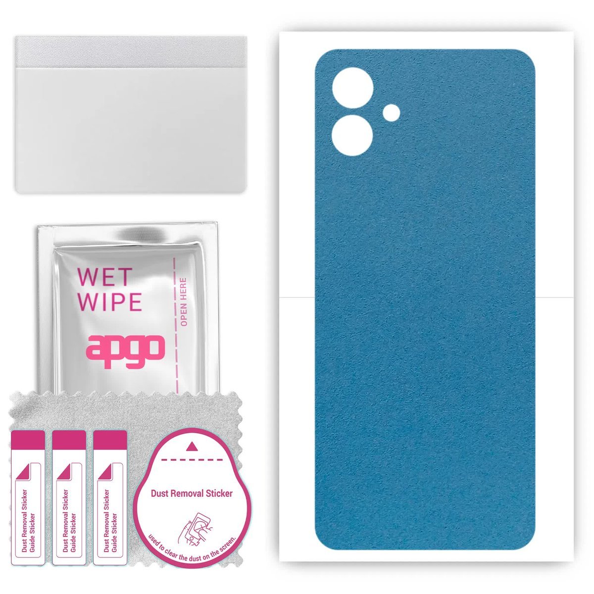 Folia naklejka skórka strukturalna na TYŁ Zamsz do Samsung Galaxy A04e - Zamsz Niebieski - apgo SKINS