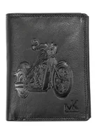 Portfele - Portfel Męski Skórzany MONEY KEPPE Duży Pionowy Bez Zapięcia Dwa Skrzydełka CC5601-4 RFID ,,MOTOCYKL,, CZARNY 13 x 10 x 2 [cm] - miniaturka - grafika 1