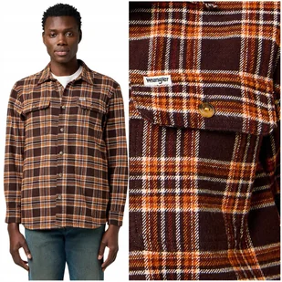 Wrangler OVERSHIRT gruba luźna bawełniana koszula męska kurtka w kratę M - Koszule męskie Wrangler OVERSHIRT gruba luźna bawełniana koszula męska kurtka w kratę M - Koszule męskie - miniaturka - grafika 1