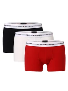 Tommy Hilfiger Obcisłe bokserki pakowane po 3 szt. Mężczyźni Bawełna niebieski|czerwony|biały|wielokolorowy jednolity, S/M - Majtki męskie - miniaturka - grafika 1