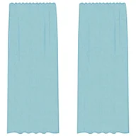Zasłony - vidaXL Zasłony woalowe z kieszeniami na drążek 2 szt. Turkusowe - miniaturka - grafika 1