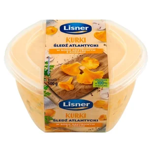 Lisner Śledź atlantycki w sosie grzybowym z kurkami 500 g - Konserwy i dania rybne - miniaturka - grafika 1