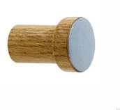 Wieszaki i stojaki - Wieszak ścienny Simple Drewniany Emaliowany Jasny Szary - Olej Bezbarwny Półmat - miniaturka - grafika 1