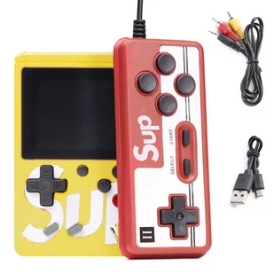 Konsola Game Box z padem retro 400 gier przenośna żółta KX6108_2 - Konsole i gry retro Konsola Game Box z padem retro 400 gier przenośna żółta KX6108_2 - Konsole i gry retro - miniaturka - grafika 2
