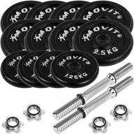 Hantle i ciężarki - Zestaw sztangi żeliwnych MOVIT - 2 x 15 kg - miniaturka - grafika 1