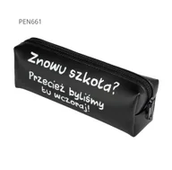 Piórniki - Piórnik jednokomorowy czarny - Znowu szkoła ... - miniaturka - grafika 1