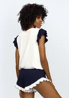 Piżamy damskie - Komplet Lulu (kolor granat, rozmiar XS) - miniaturka - grafika 1