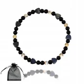 Bransoletki - Bransoletka Ochronna Kamień Turmalin Cytryn Hematyt Serce bez zapięcia 17cm - miniaturka - grafika 1