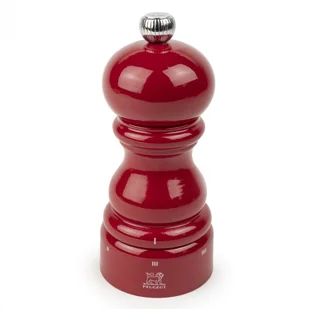 Peugeot Paris Młynek do soli 12 cm Red Passion lacquer PG-41205 - Młynki do soli i pieprzu - miniaturka - grafika 1