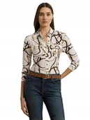 Koszule damskie - RALPH LAUREN KOSZULA DAMSKA WZÓR ŁAŃCUCHY DŁUGI RĘKAW L I2B - Ralph Lauren - miniaturka - grafika 1