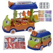 Zabawki AGD - KUCHNIA DLA DZIECI AKCESORIA NACZYNIA ZABAWKI FOOD TRACK BBQ DZWIEK - miniaturka - grafika 1