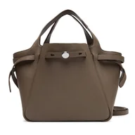 Torebki damskie - Torebka Tory Burch Romy Satchel 164866 Brązowy - miniaturka - grafika 1